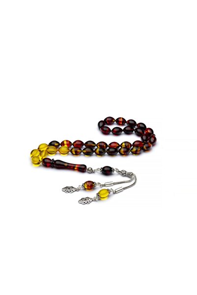 Ventino Silver 925 Ayar Gümüş Püsküllü Arpa Kesim Sarı-kırmızı Süzme Sıkma Ke...