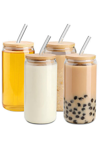 MİS KİTCHEN طقم من 4 أكواب بوروسيليكات، كوب مشروبات غازية، كوب كوكتيل مع شفاط...