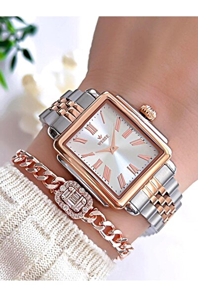 Wesse 3 Atm Water Resistant Calendar Steel Band Women's Wrist Watch Bracelet - Bw. 113404 .Y3