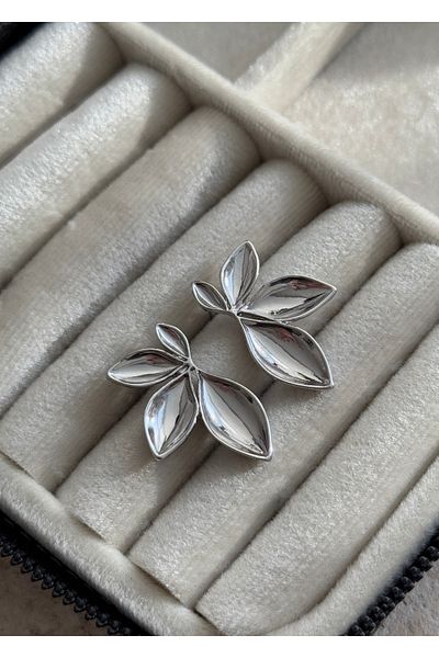 KİLİGİSTANBUL Silver Color Liam Earrings 3.50 cm