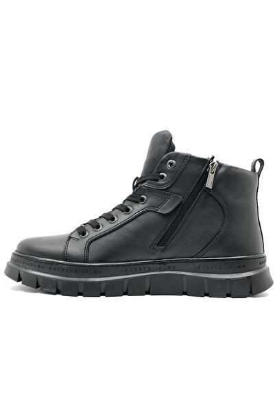 Hammer Jack 102-24865-M Derry Δερμάτινες Casual Ανδρικές Μπότες BLACK-SKIN