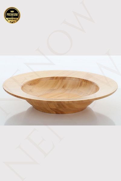 NEWNOW Bamboo Pasta Plate, Bamboo Plate