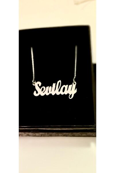 Samsun Gümüş Tek Isimli Kolye 925 Gümüş Kaplama veya Altın Kaplama