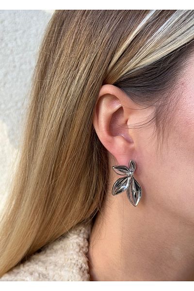 KİLİGİSTANBUL Silver Color Liam Earrings 3.50 cm