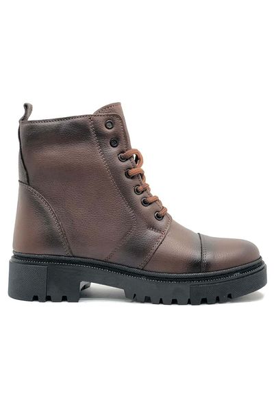 Kids Club Shoes Kocamanlar 4290 - Γυναικείες μπότες από γνήσιο δέρμα Tan