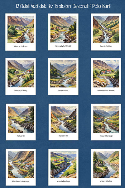 Runrux لوحات بيت الذكاء الاصطناعي في الوادي 12 بطاقة بولو مزخرفة - لوحة فطرية