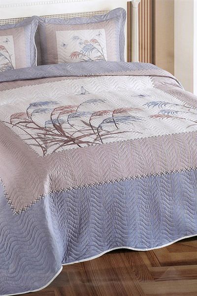 Örtüm Pamela Double Quilted Bedspread Set - Blue