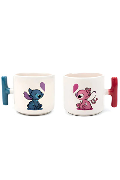 Tanem Tasarım حزمة من 2 Love Love - كوب بمقبض على شكل حرف T