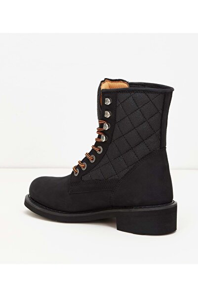 Harley Davidson 025G100078 New Worker Deri Postal Kadın Bot SİYAH