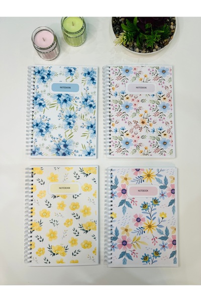 ADA OFİS KIRTASİYE كتاب مدرسي حلزوني مقاس A5 مع 80 ورقة من الورق المقوى - مجم...