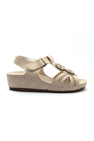 KCMN Aryan 09-268 Dr. Recommended Orthopedic Women's Slippers Sandals Beige
