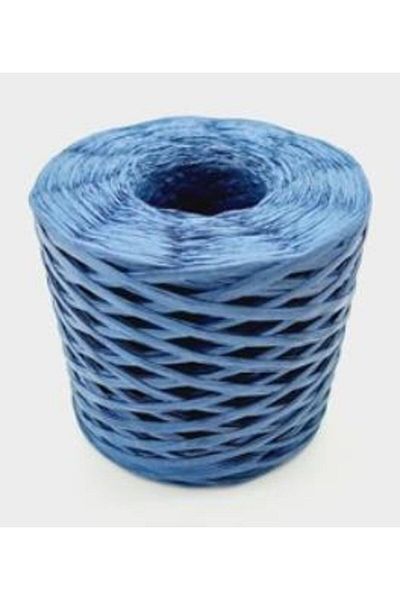 Nusrat Bilişim Blue Denim Bag Accessory - Imported Raffia Rope