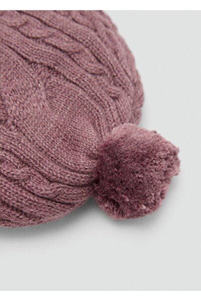 MANGO Baby Трикотажна шапка з помпоном