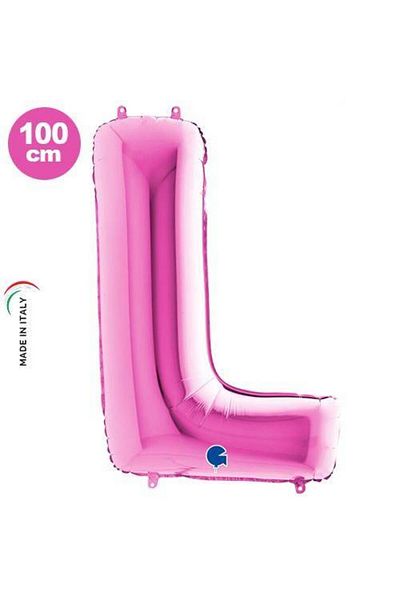Parti Dükkanım L - Letter Foil Balloon Pink (100 cm)