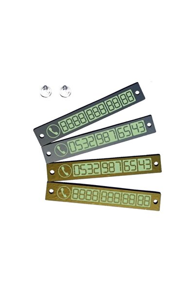FırsatVar Phosphorescent Glowing Vehicle Parking Phone Numberer - With Dark S...