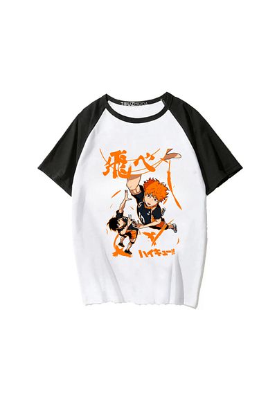 Touz Moda Μπλουζάκι Anime Karasuno Haikyuu με στάμπα Unisex Oversize
