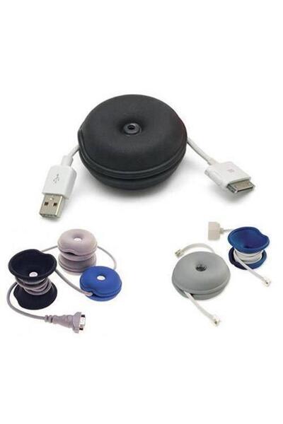 FırsatVar Kablo Düzenleyici Sİlikon Aparat 3 Adet Şarj Kablosu Düzenleyici