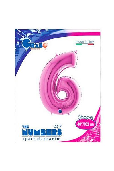 Parti Dükkanım Pink 100 cm Foil Balloon (6 Pieces)