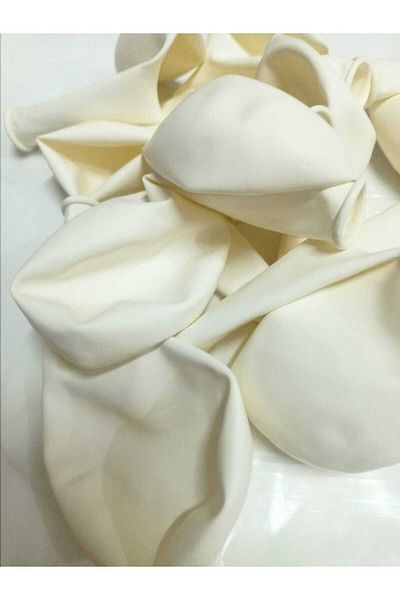 asöy Pastel White 10 Pieces Standard Size 30 Cm Balloons for Birthday