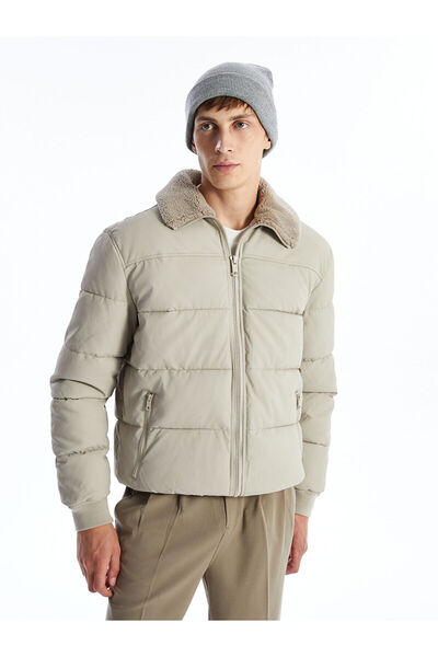 LC Waikiki Ανδρικό παλτό Vizyon New Season Standard Fit με γιακά πουκάμισο εφέ δέρματος