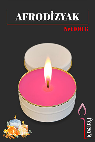 ANCİLLA Oryantal Etkili, Teneke Kutuda Dekoratif Soya Wax Mum - Çap: 7,5 Cm, ...