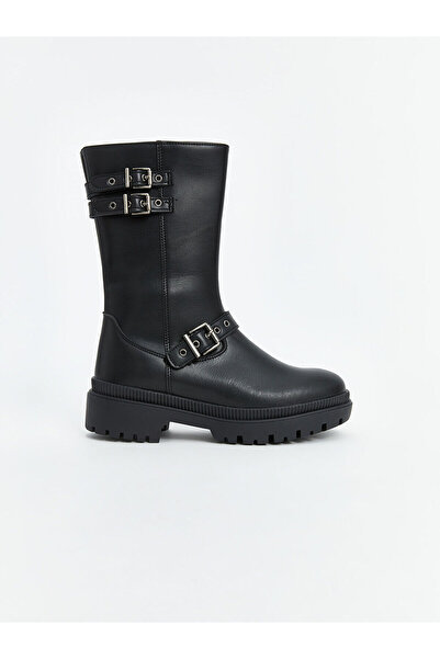 LC Waikiki LCWK Çift Tokalı Kadın Deri Bot