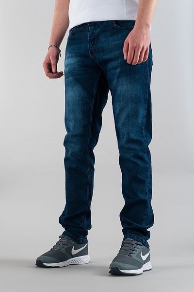 bombe Ανδρικό τζιν παντελόνι σε σκούρο μπλε Slim Fit Lycra