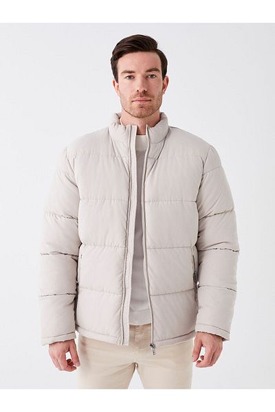 LC Waikiki Ανδρικό φουσκωτό παλτό Lcwk Standard Fit Stand Collar