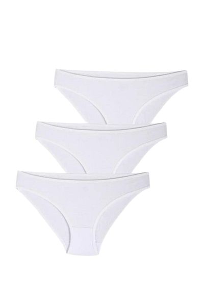 Selenti 3-Piece Cotton Women's Bikini Slip Panties - Comfortable Fit Basic Pack 3-Piece