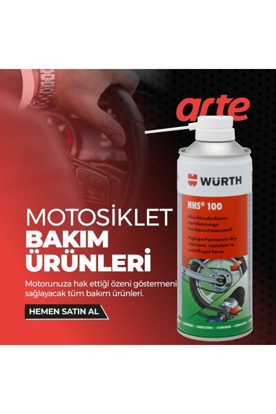 Würth HHS Drylube (HHS 100) Motorsiklet Zincir Yağı Sprey 400 Ml