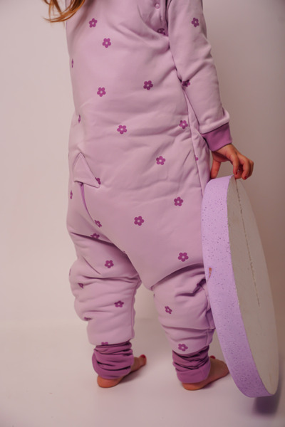 Ninana baby Ayaklı Uyku Tulumu - 3 Tog - Mor Çiçekli