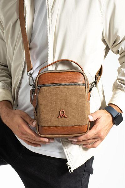 Baginn Мъжка чанта през рамо 23*14 см, чанта през рамо и през рамо, мега чанта от плат