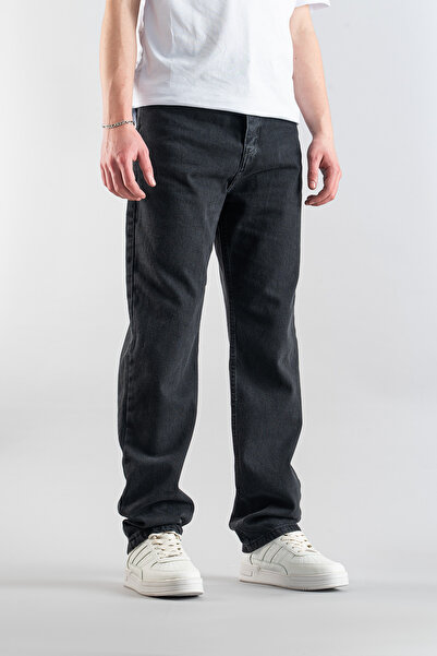 bombe Pánské Smoked Baggy Fit Wide Fit Regular Pas Wide Legs Jeans Volné Kalhoty