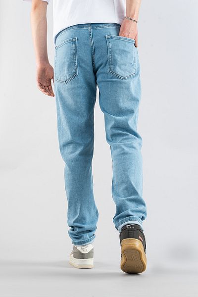 bombe Férfi világoskék Slim Fit Lycra farmernadrág