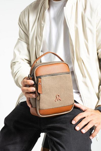 Baginn Мъжка чанта през рамо 23*14 см, чанта през рамо и през рамо, мега чанта от плат