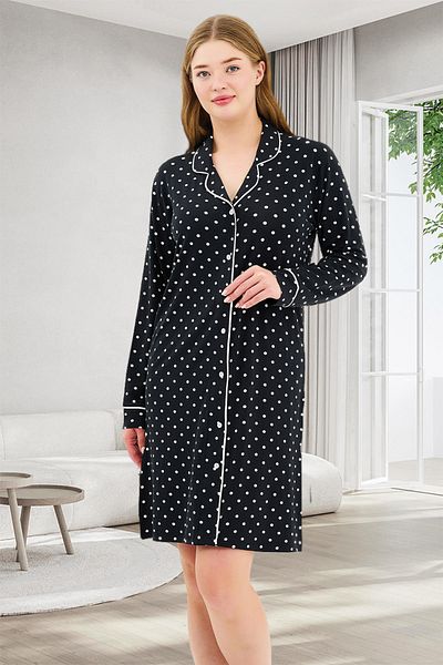 Bella Linda Buttoned Cotton Women's Nightgown