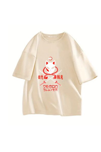 Touz Moda Anime Demon Slayer εμπριμέ Unisex Oversize T-shirt