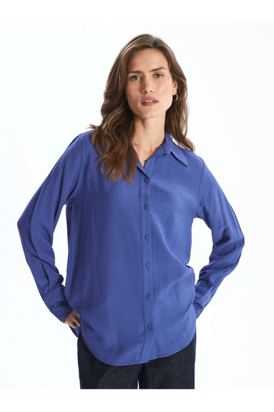 LC Waikiki LCWAIKIKI Classic Ekru Loose Fit Kadın Gömlek