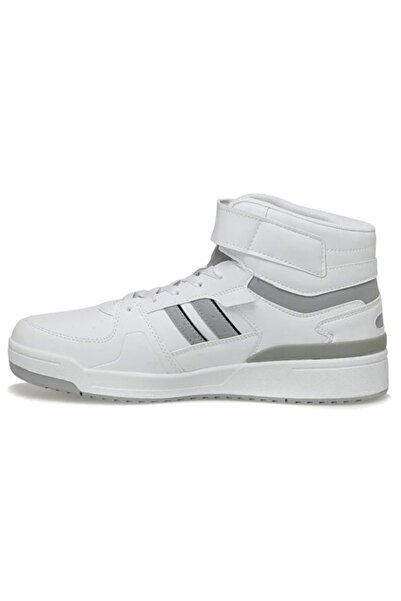 Kinetix Wilmo Pu Hi Forum Low High Top Sneaker Unisex Sports Shoes White-Grey