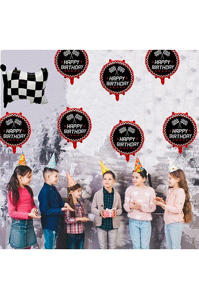 aşkın concept Checkered Flag Foil Balloon 60 cm