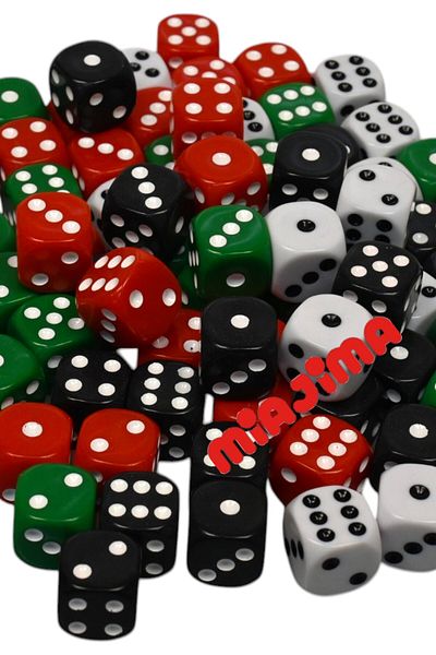 Miajima Colorful Okey Dice 40 Pieces Plastic Quality Game Dice Dice Okey Game Dice