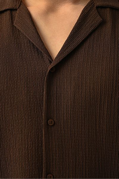 İLKCET MODA Ανδρικό πουκάμισο Oversize Άνετο Υφασμάτινο