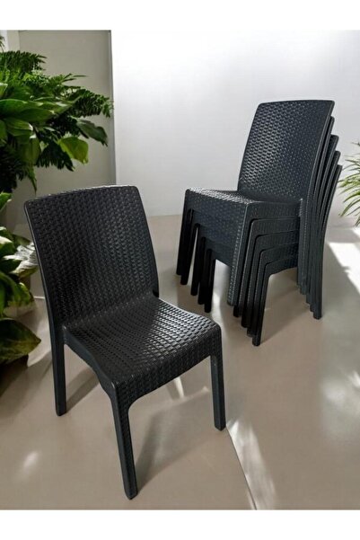 nar sokağı 6 Adet Kolsuz Rattan Sandalye