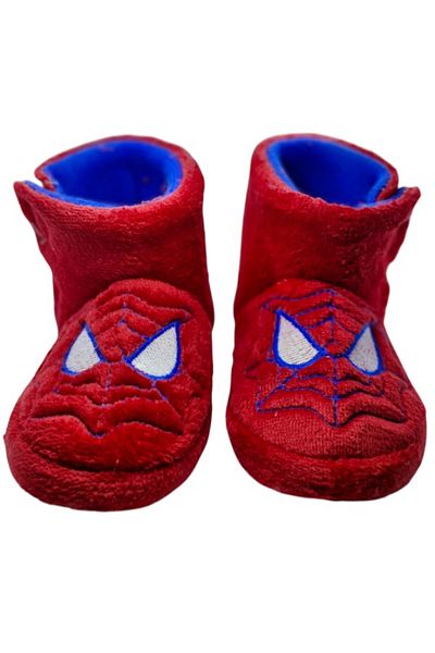 casso Boy's Kindergarten Nursery Home Non-Slip Sole Red Slippers