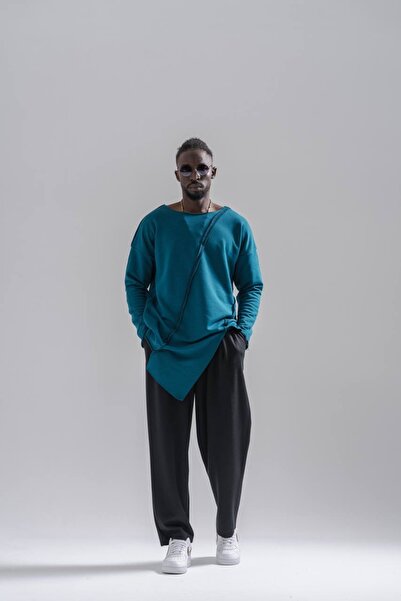 Superbluemexico АСИМЕТРИЧНА МЪЖКА СУИТШИРТ