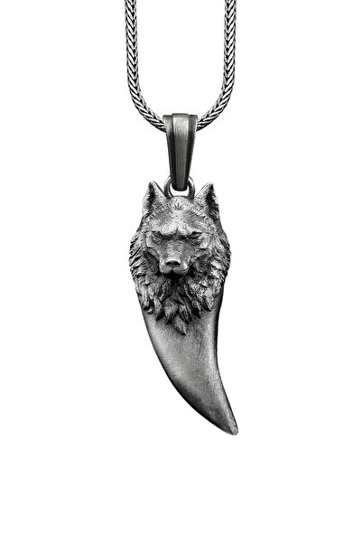 Bysilverstone 925 Ayar Gümüş Ndinav Kurt Dişi Kolye