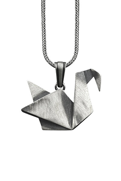 Bysilverstone Origami Kuğu Gümüş Kolye