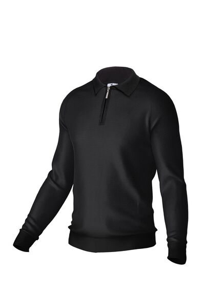 Store Yarım Fermuarlı Erkek Triko Kazak