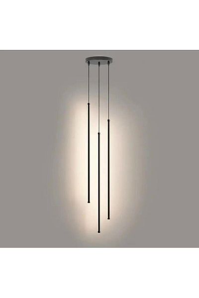 Vonalight 3-Piece Black Pipe Bedhead,Twin,Bathroom,Pendant,Lamp,Led Lighting,Decorative 3000K Light