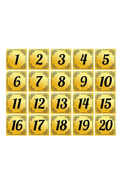 sıradışıhediyem Металеві двері для квартири - набір номерів для шафи в 20-кім...